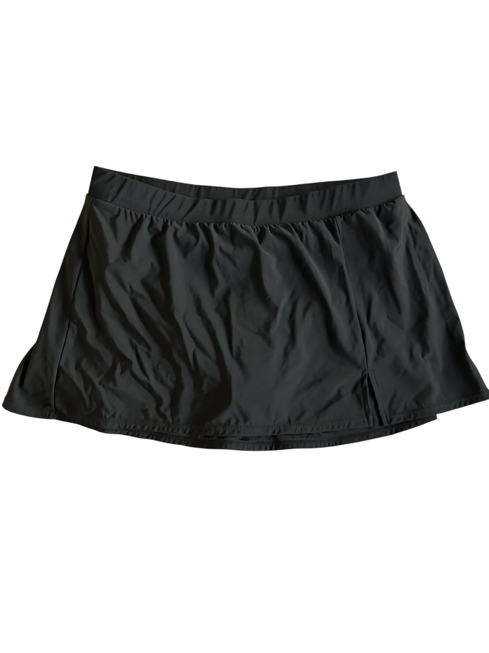 Talbots swim size 12 Miraclesuit Vented Swim Skirt Black swimsuit bottom
